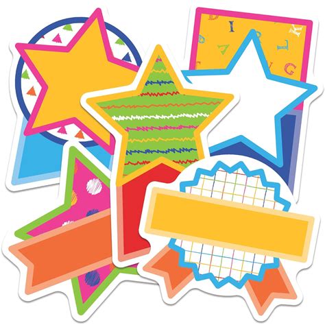 Carson Dellosa School Tools Super Stars Colorful Cut Outs