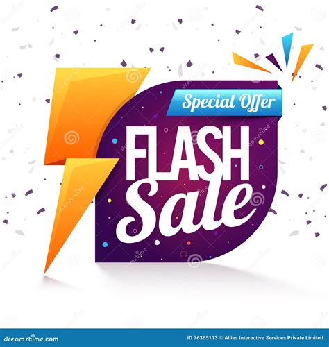 Flash Sale Poster Banner Or Flyer Design Stock Illustration