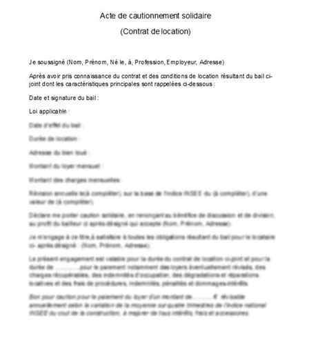 Exemple De Lettre Pour Se Porter Garant Divers Exemples