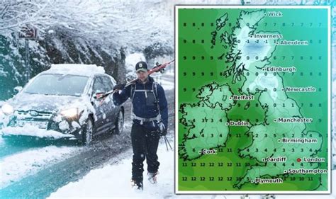 UK Snow Forecast SUBZERO Blast To Grip Britain As Freezing Arctic Air