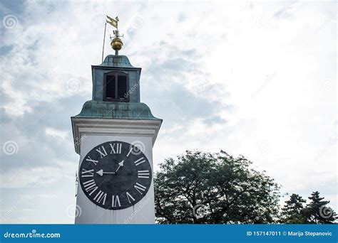 Old Tower Clock on Petrovaradin Fortress in Novi Sad, Serbia. Close Up ...