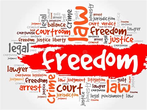 Freedom Word Cloud Collage Stock Illustration Illustration Of