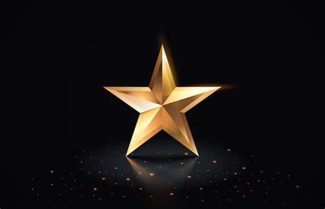 Premium Vector A Gold Star On A Black Background With A Black Background