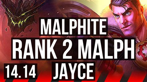 Malphite Vs Jayce Top Rank Malph Euw Challenger