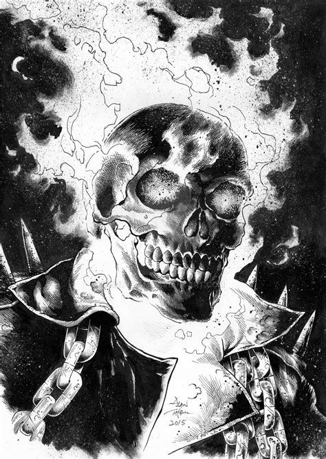 Ghost Rider Sketch Inks By Arttham On Deviantart