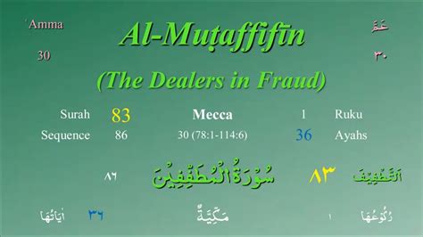 083 Surah Al Mutaffifeen The Defrauders By Mishary Al Afasy سورة