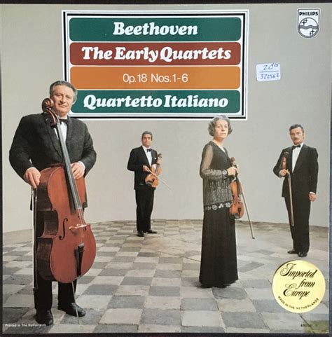 Quartetto Italiano Ludwig Van Beethoven The Early Quartets Op