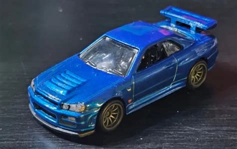 HOT WHEELS PREMIUM Fast And Furious Nissan Skyline Gtr R34 Blue Loose