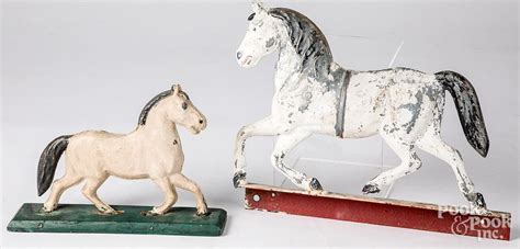 Two Tin Horse Weathervanes Ca 1900 Sold At Auction On 15th September