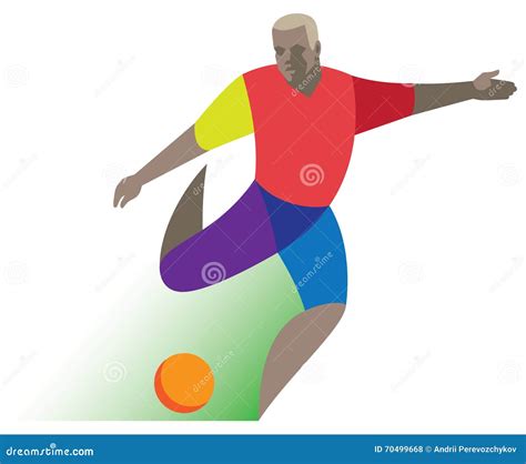 Football forward stock vector. Illustration of shorts - 70499668