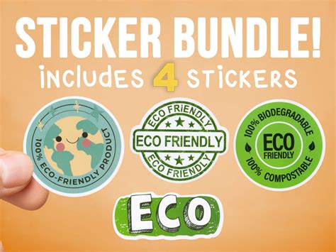 Eco Friendly Sticker Pack Go Green Stickers Mother Earth - Etsy