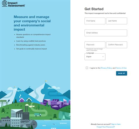 Sign Up For The B Impact Assessment Support Portal