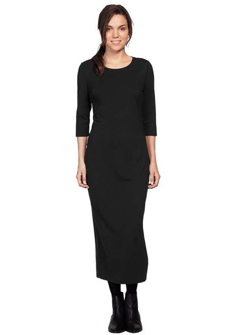 Ellos Womens 3 4 Sleeve Knit Maxi Dress Dress