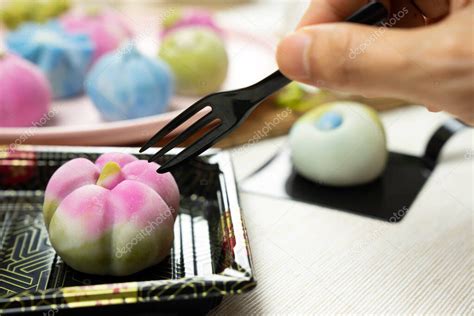 Pastel de confitería tradicional japonesa wagashi 2024