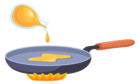 Premium Vector Add Oil On Frying Pan Cartoon Recipe Icon