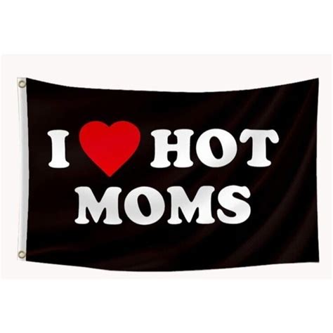 Unbranded Accents I Love Hot Moms Tapestry Heart Mom Milf Flag Dorm