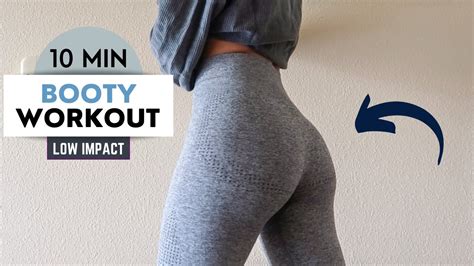 10 Min Booty Workout Low Impact 🍑 Knee Friendly No Squats No Jumps No Equipment Youtube