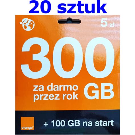 20x STARTER ORANGE FREE NA KARTĘ 5 ZŁ 6GB na 14dni Sklep Opinie