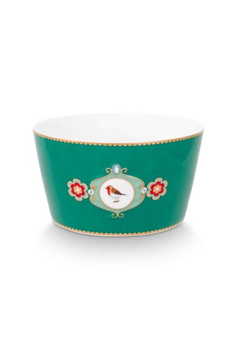 Pip Studio Love Birds Bowl Green 15cm | Pip Studio