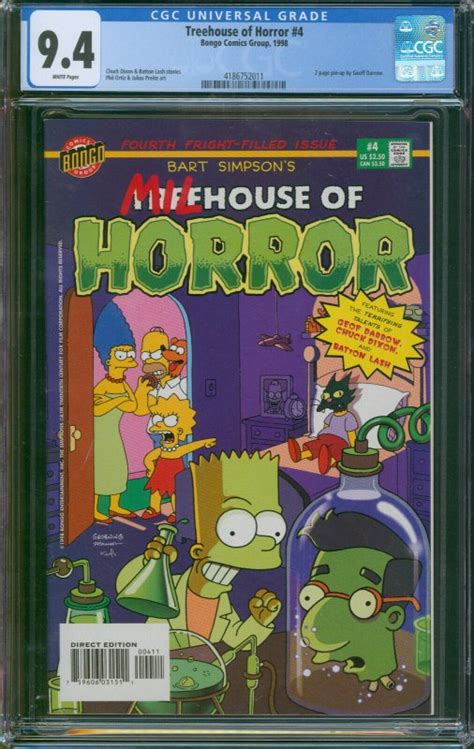 Treehouse Of Horror 4 Bongo Comics 1998 Cgc 94 Bart Simpson Htf