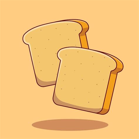 Premium Vector Cute Toast Bread Cartoon Illustration