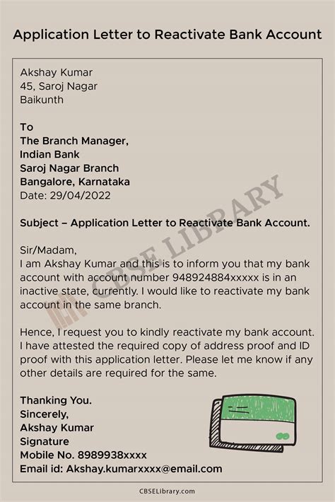 Bank Account Reactivation Letter How To Write A Letter To A Bank For