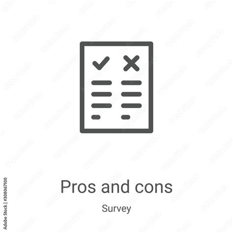 Pros And Cons Icon Vector From Survey Collection Thin Line Pros And