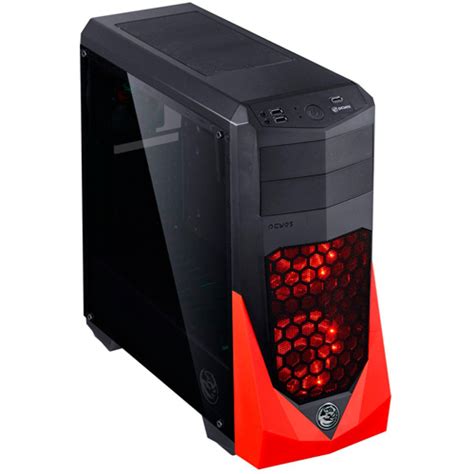 Gabinete Gamer PCyes VTI Mid Tower 3 Fans Lateral em Acrílico