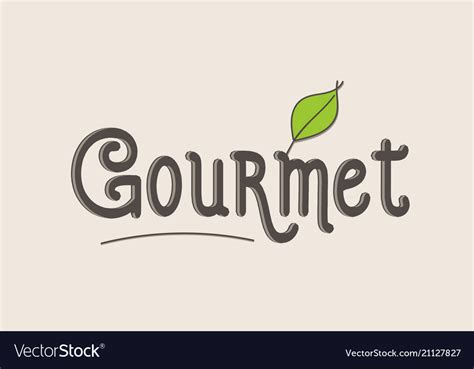 Gourmet Word Text Typography Design Logo Icon Vector Image