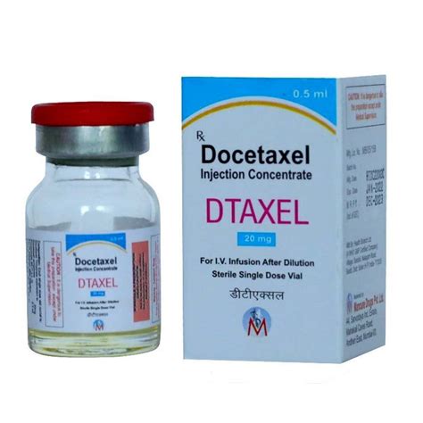 Dtaxel 20mg Docetaxel Injection Concentrate Health Biotech Ltd 0 5