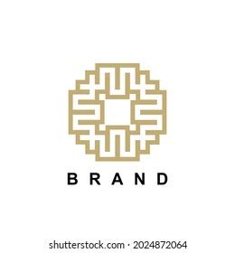 Weaving Threads Brand Logo Design Woven Stock Vector Royalty Free