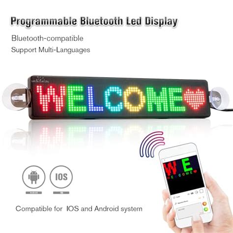 Leadleds Scrolling Led Sign RGB Multi Color Message Board Bluetooth