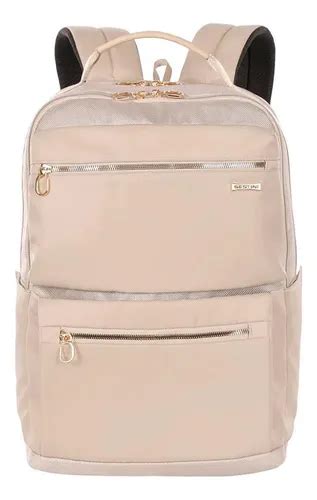 Mochila Sestini Grande 2 Compartimentos Notebook 15 Elegance Nude