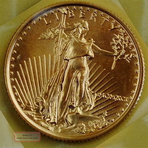 1991 American Gold Eagle 1/4 Oz 99. 999 Pure Gold Coin Bullion 10 ...