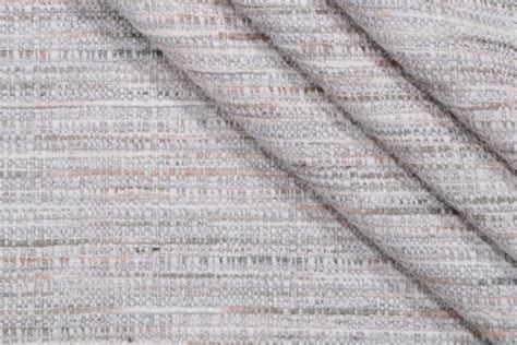 Sample Of Hamilton Beckham Woven Chenille Upholstery Fabric In Oyster