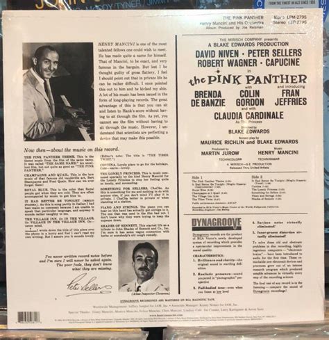 Henry Mancini The Pink Panther Music From The Film Score Composed And Conducted By Henry