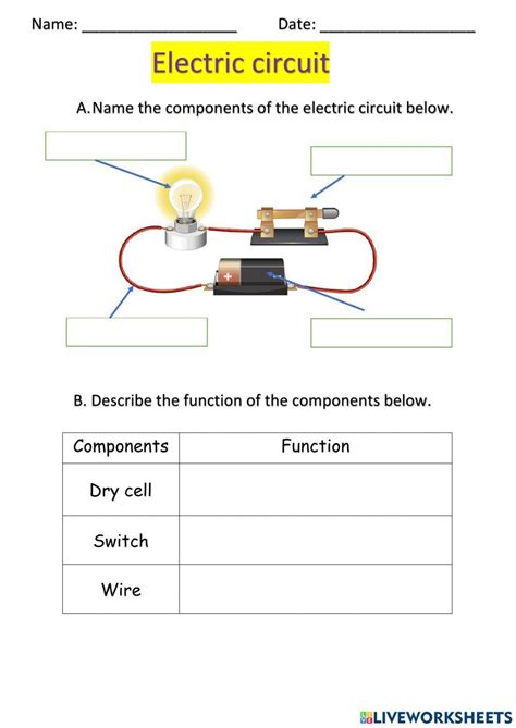 CIRCUITS WORKSHEET - Worksheets Library