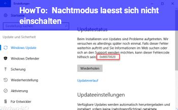 Nachtmodus läßt sich nicht einschalten Windows 10 Net