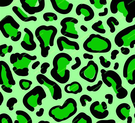 Lime Green Leopard Print Background