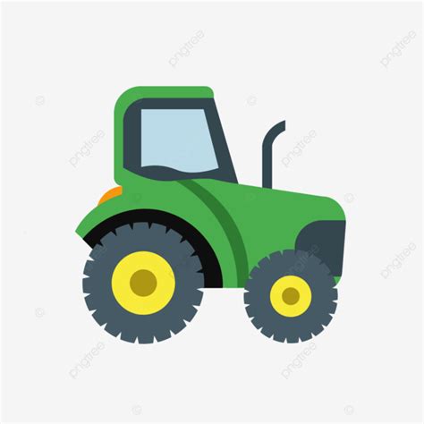 Tractor Color Green Black And Yellow Clipart Transparent Background ...