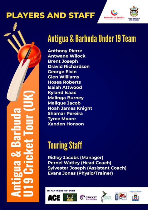 Antigua and Barbuda's Under-19 Cricket Team Set to Embark on Historic UK Tour - Antigua News Room