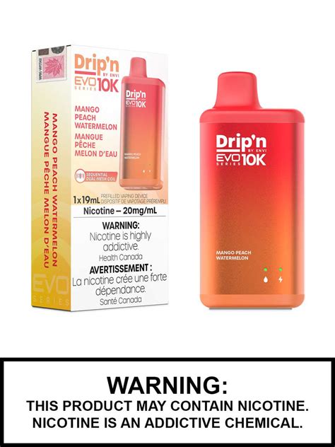 Mango Peach Watermelon Dripn 10k Evo Disposable Vape 19ml Vape360