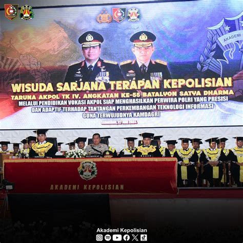 WISUDA SARJANA TERAPAN KEPOLISIAN TARUNA TK IV ANGKATAN KE 55 BATALYON