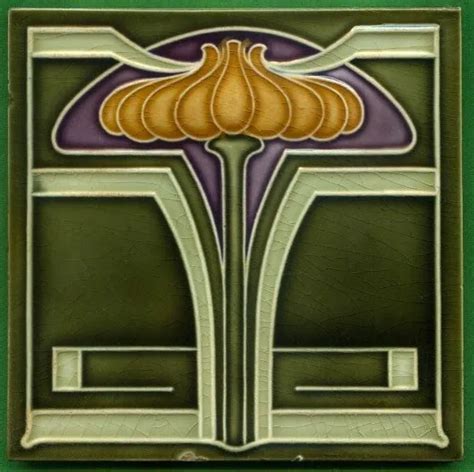 Jugendstil Fliese Kachel Art Nouveau Tile Tegel Nstg Blume Gro