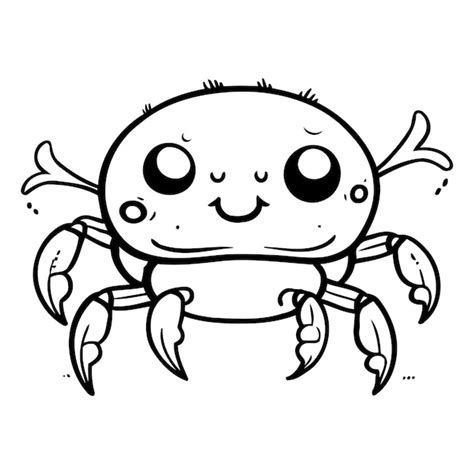 Premium Vector Cute Cartoon Crab Vector Illustration Isolated On A