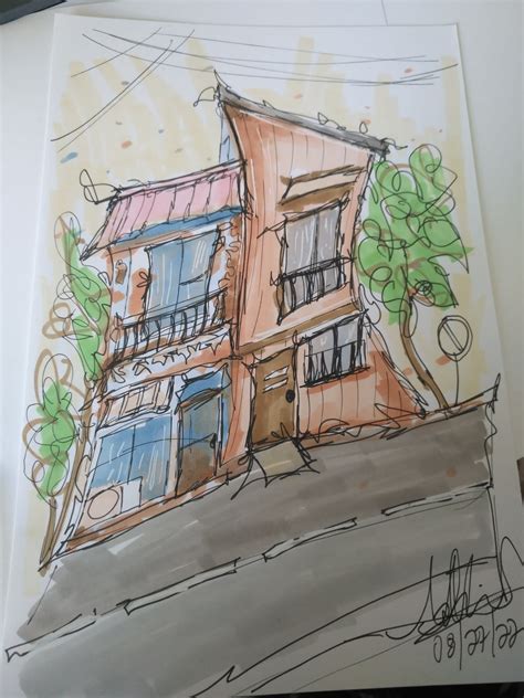 My Project For Course Expressive Architectural Sketching With Colored