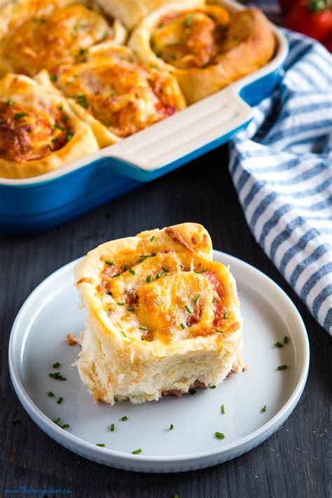 Easy Ham And Cheese Pizza Rolls The Busy Baker