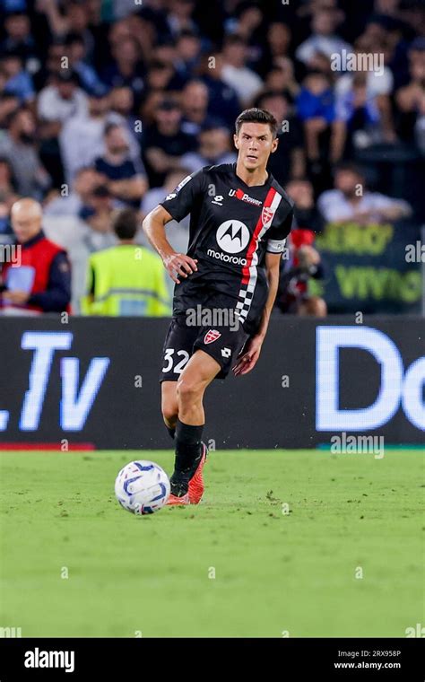 Monzas Italian Midfielder Matteo Pessina Controls The Ball During The