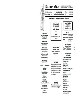 Fillable Online Pdf Form St Boniface Martyr Parish Fax Email Print