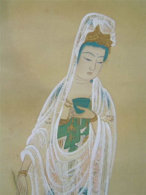 Ss 60009 Kannon Goddess Of Mercy Buddhistic Portrait Picture For Sale